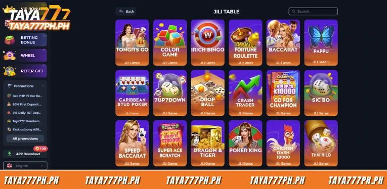 taya777-table-game-library-with-many-genres-and-gameplay-styles