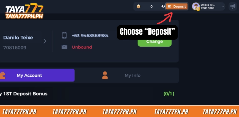 open-the-deposit-section-on-the-homepage