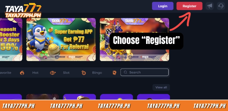 open-the-taya777-homepage-and-select-register