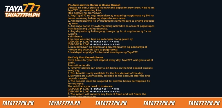 taya777-first-deposit-bonus-offers-50-up-to-₱10000