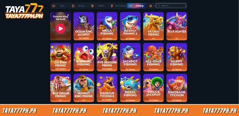 three-highlights-of-the-taya777-fishing-game-lobby